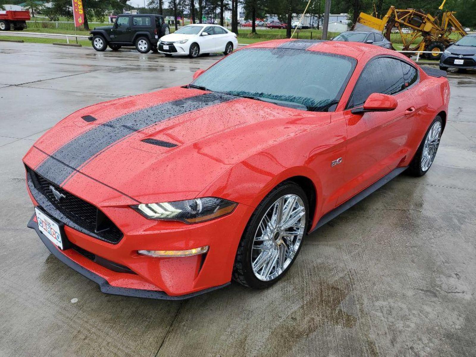 2018 Red FORD MUSTANG GT (1FA6P8CF8J5) with an 5.0L engine, Automatic transmission, located at 3553 US Hwy 190 W., Livingston, TX, 77351, (936) 967-8141, 30.812162, -95.077309 - 1 OWNER - Photo #0