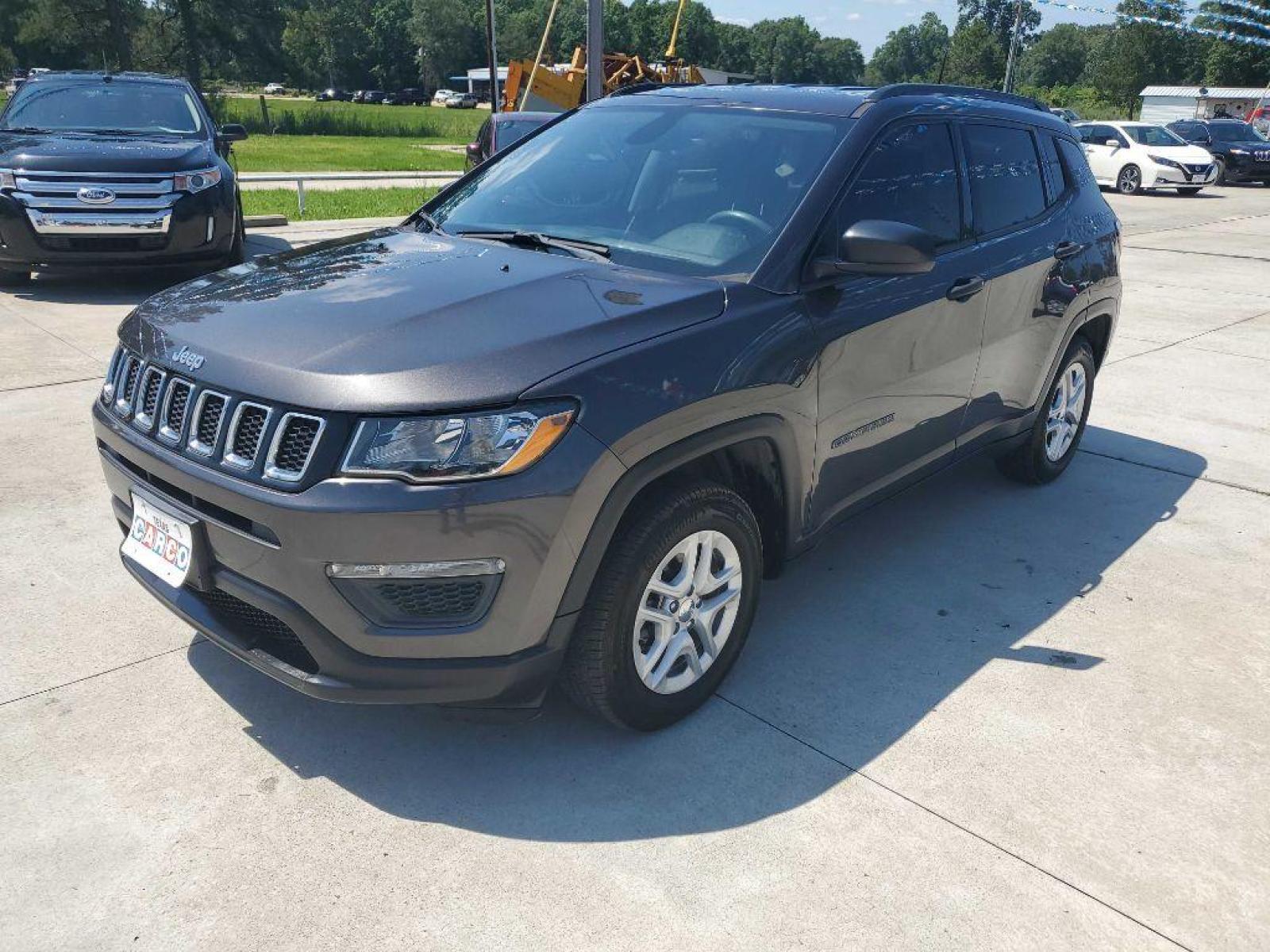 2018 Gray JEEP COMPASS SPORT (3C4NJCAB9JT) with an 2.4L engine, Automatic transmission, located at 3553 US Hwy 190 W., Livingston, TX, 77351, (936) 967-8141, 30.812162, -95.077309 - Photo #0