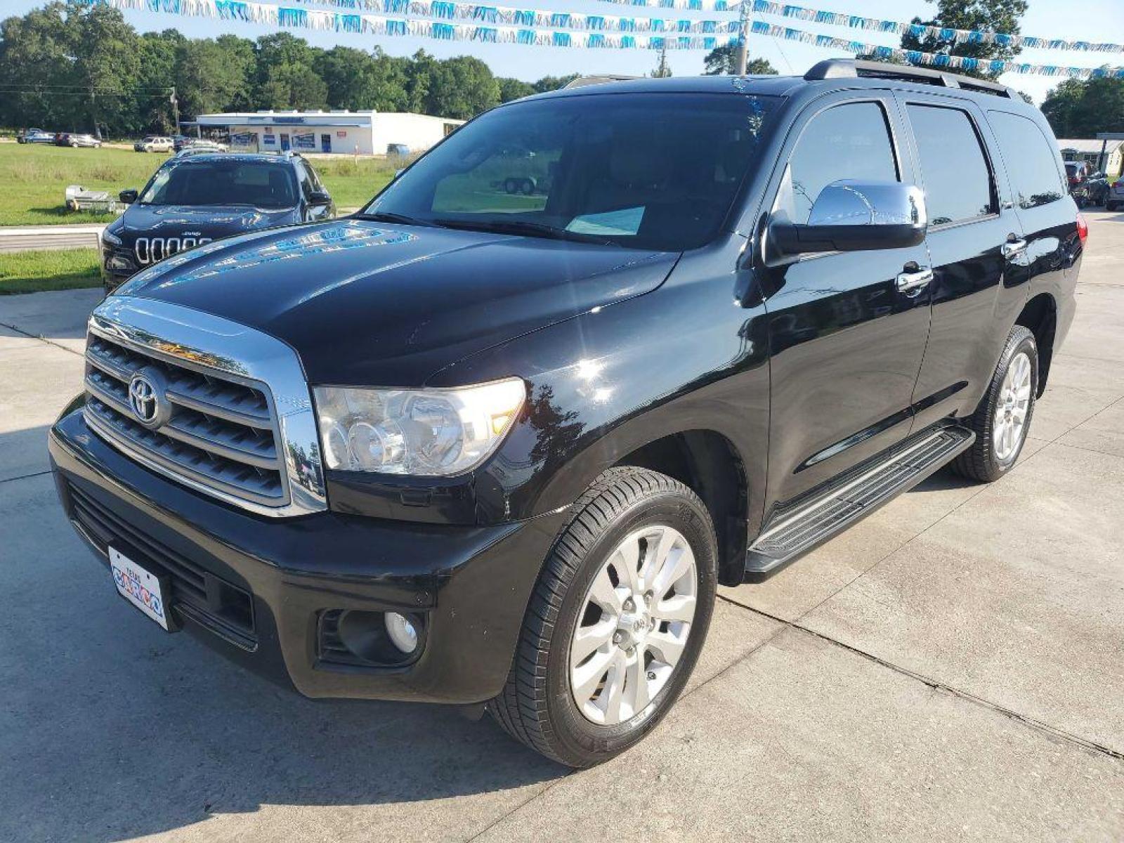 2013 Black TOYOTA SEQUOIA PLATINUM (5TDYY5G18DS) with an 5.7L engine, Automatic transmission, located at 3553 US Hwy 190 W., Livingston, TX, 77351, (936) 967-8141, 30.812162, -95.077309 - Photo #0